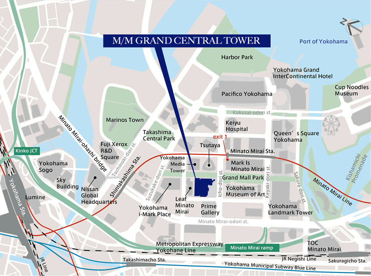 Minatomirai area map