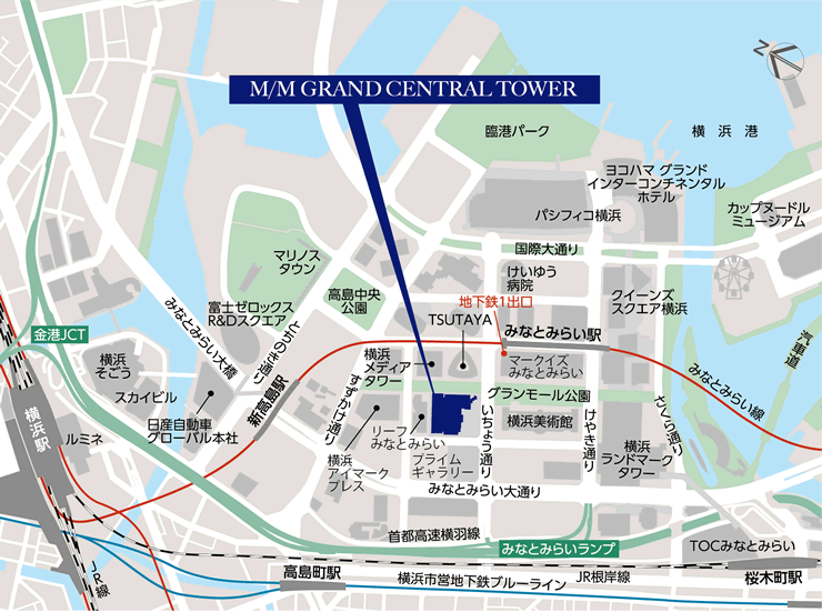 みなとみらい周辺地図